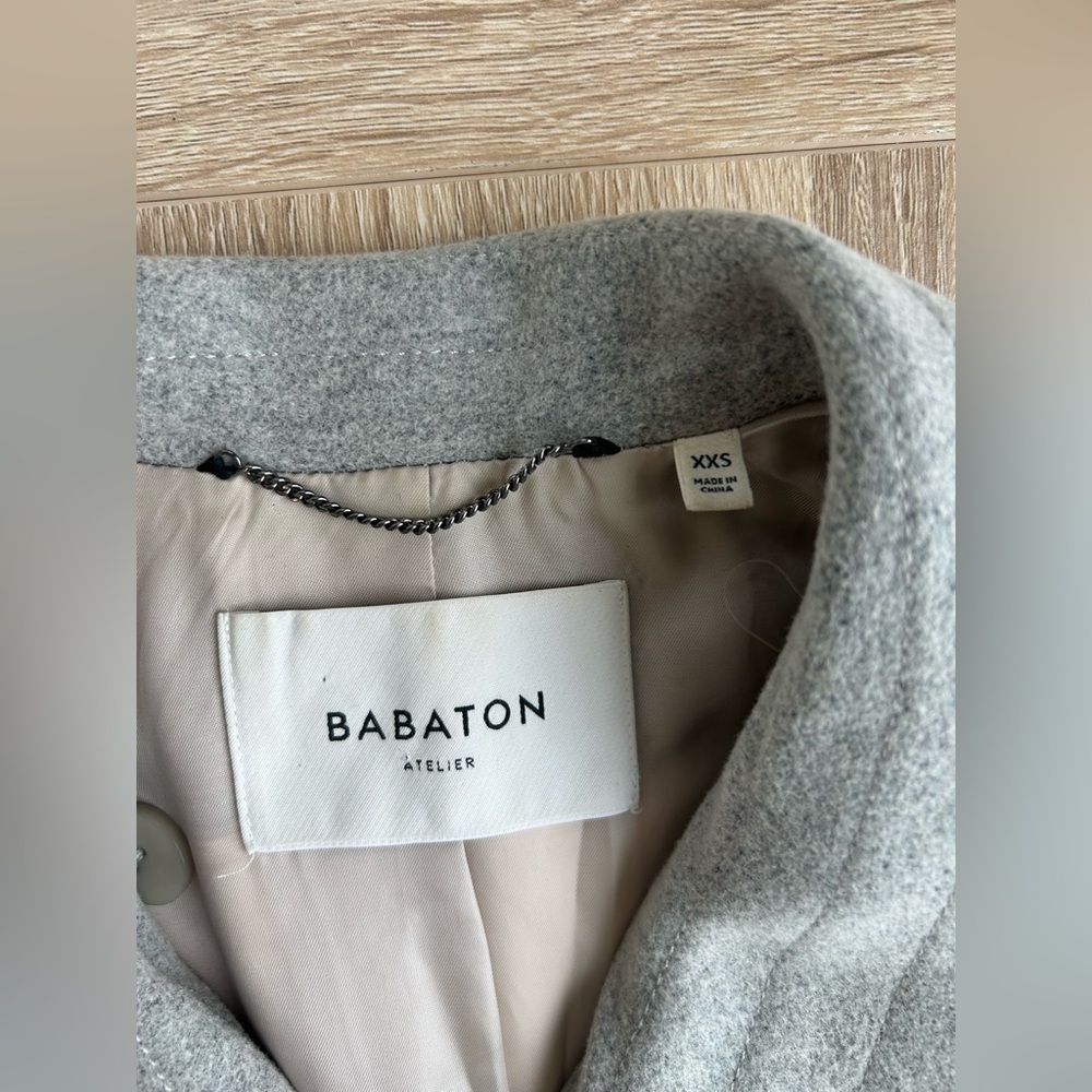 Babaton Light Gray Wrap Coat - Picture 6 of 7